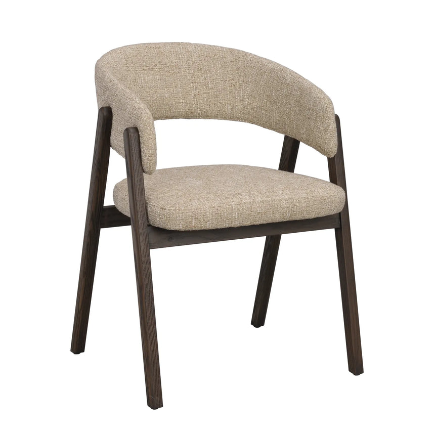 BARNABY Essstuhl aus Eiche und Stoff, 2er-Pack - ZEN ZONE Furniture