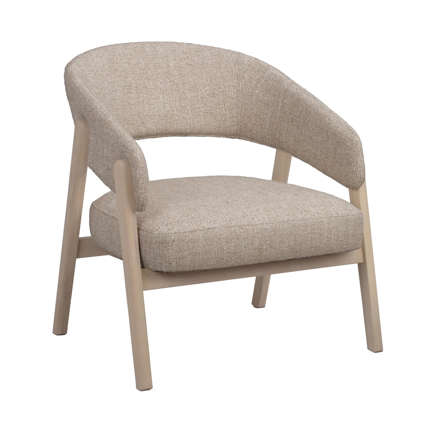 BARNABY Loungesessel aus Eiche und Stoff, 69x70x75 cm - ZEN ZONE Furniture