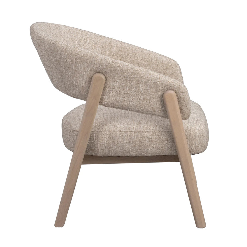 BARNABY Loungesessel aus Eiche und Stoff, 69x70x75 cm - ZEN ZONE Furniture