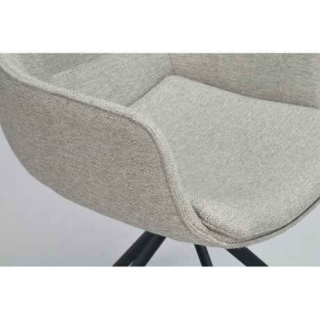 LOWELL Esszimmerstuhl Grau/Schwarz 59x58x86cm - ZEN ZONE