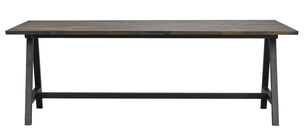 CARRADALE Esstisch Braun/Schwarz A-Beine 220x100x75cm - ZEN ZONE