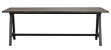 CARRADALE Esstisch Braun/Schwarz A-Beine 220x100x75cm - ZEN ZONE