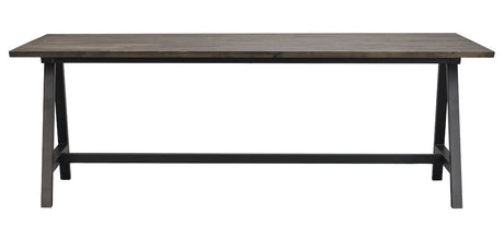 CARRADALE Esstisch Braun/Schwarz A-Beine 220x100x75cm - ZEN ZONE