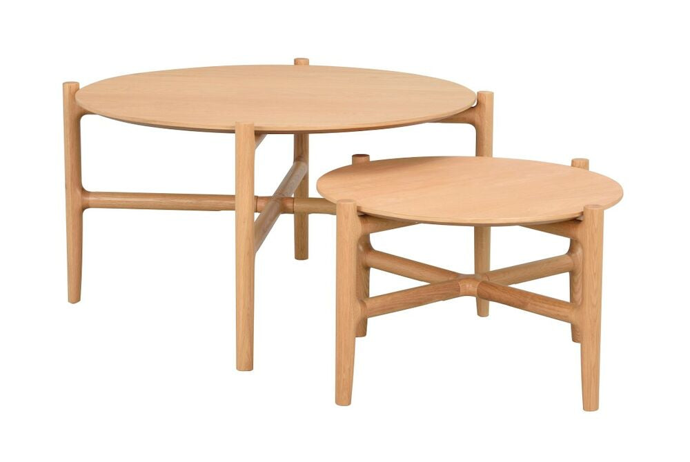 HOLTON Couchtisch Rund Eiche 87x87x46cm - ZEN ZONE Furniture