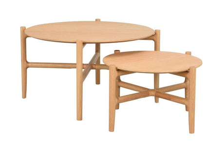 HOLTON Couchtisch Rund Eiche 87x87x46cm - ZEN ZONE Furniture