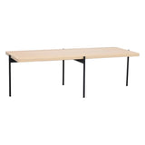 SHELTON Couchtisch Weiß pigmentiert/Schwarz 145x60x45cm - ZEN ZONE Furniture
