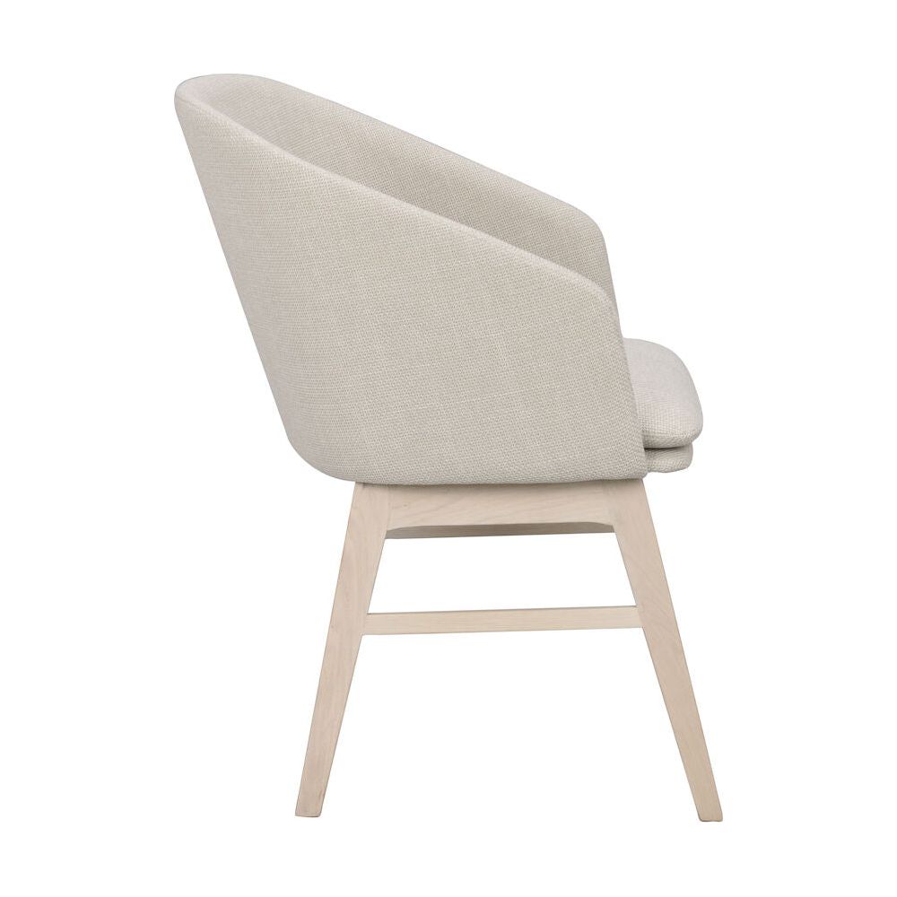 WINDHAM Esszimmerstuhl Beige/weiß pigmentiert 57x62x80cm - ZEN ZONE