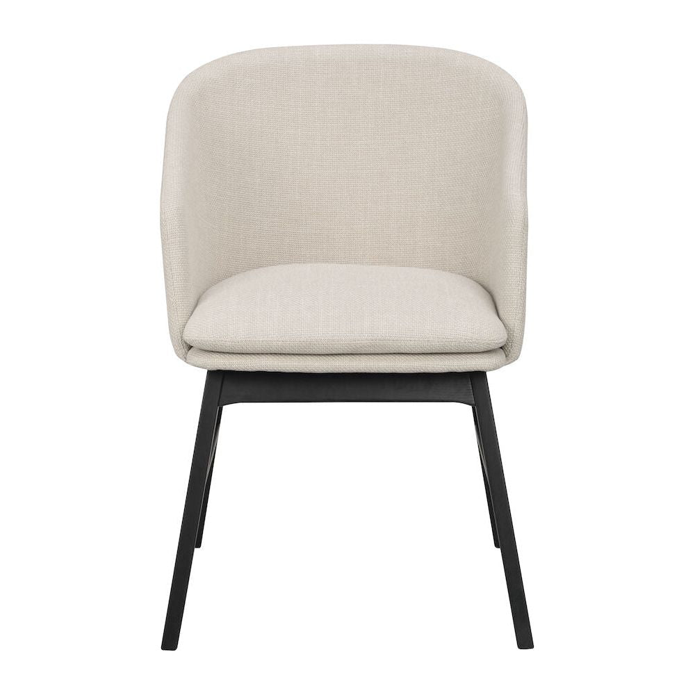 WINDHAM Esszimmerstuhl Beige/schwarz 57x62x80cm - ZEN ZONE