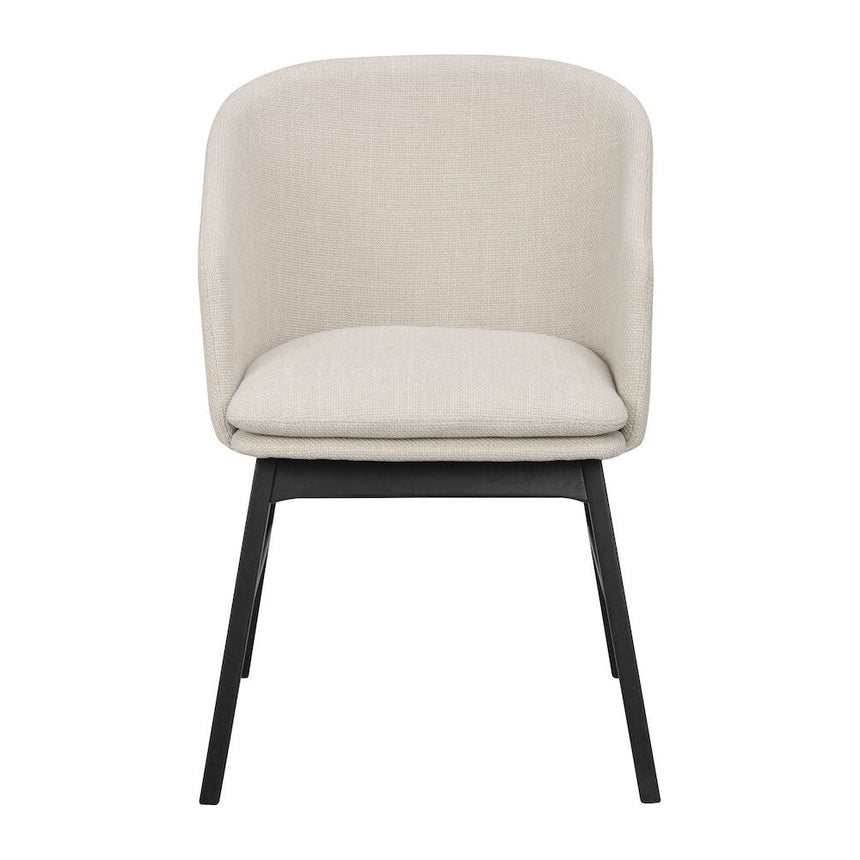 WINDHAM Esszimmerstuhl Beige/schwarz 57x62x80cm - ZEN ZONE