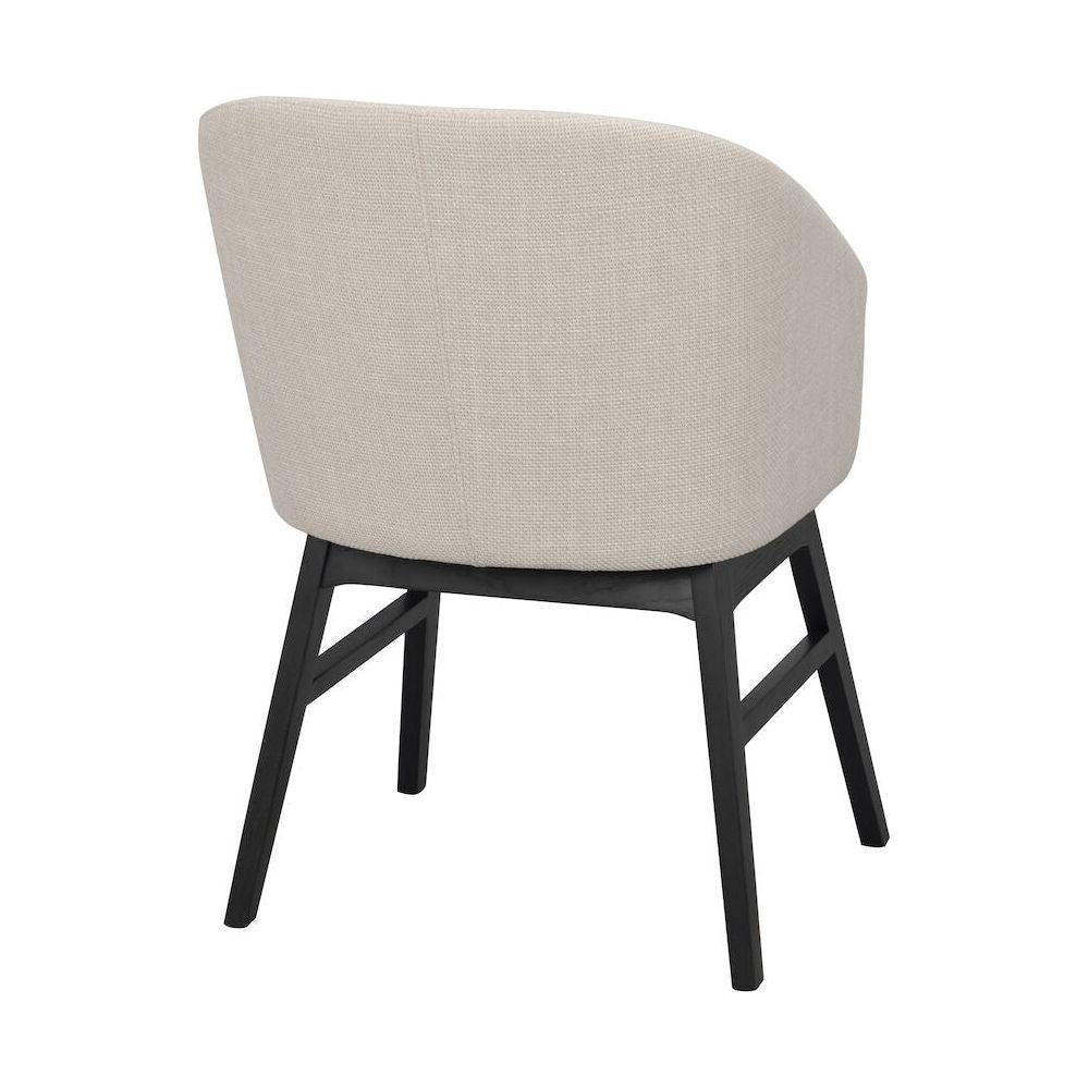 WINDHAM Esszimmerstuhl Beige/schwarz 57x62x80cm - ZEN ZONE