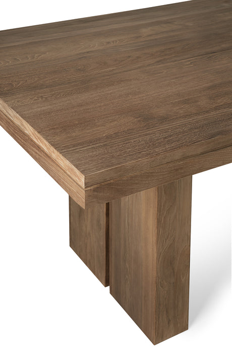 Double ausziehbarer Esstisch - Teak - rechteckig - 200/300 x 100 x 76 cm - ZEN ZONE