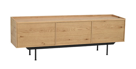 BREWERTON TV-Bank Eiche/Schwarz 160x40x56cm - ZEN ZONE Furniture