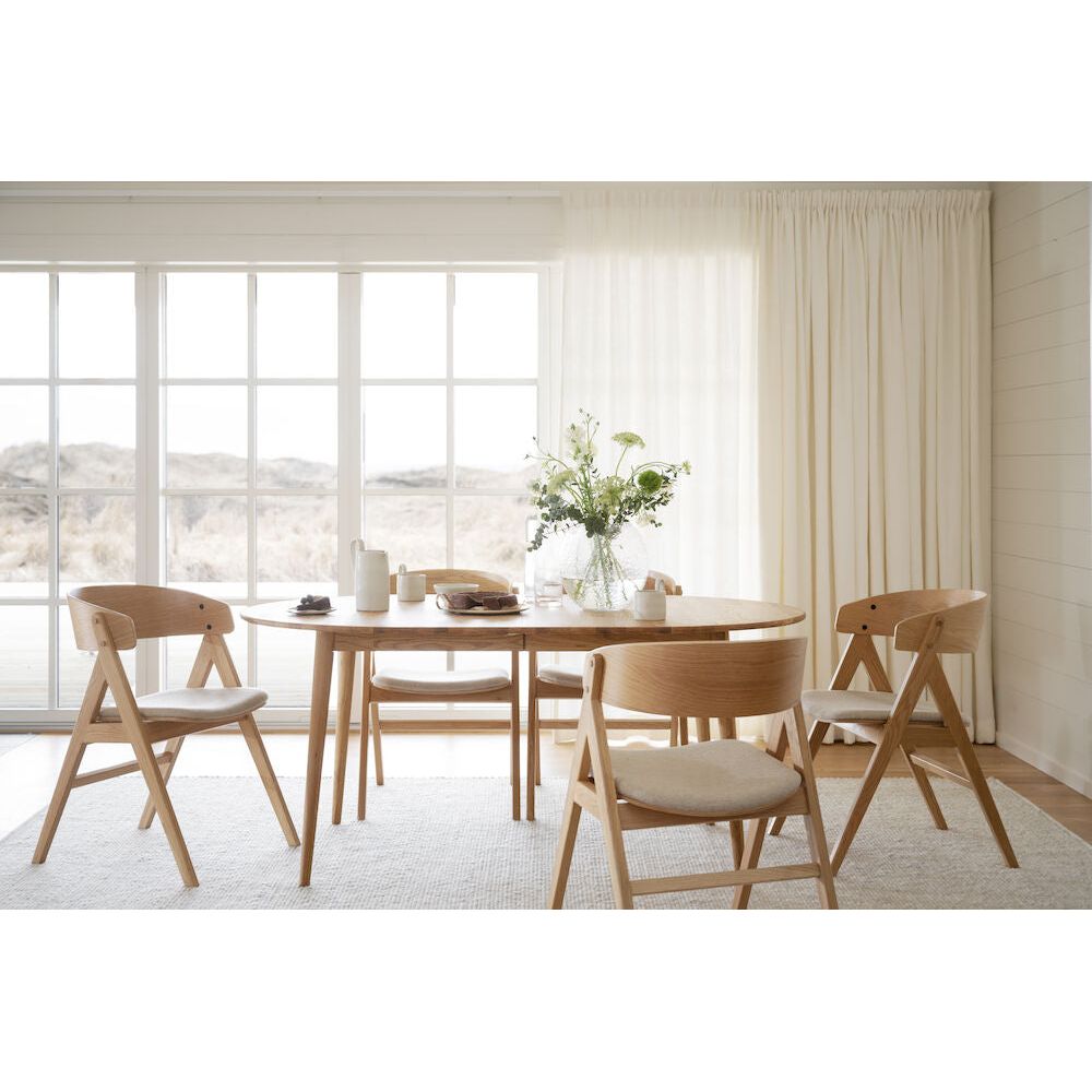 WATERTON Esszimmerstuhl Eiche/Beige 55x61x80cm - ZEN ZONE