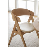 WATERTON Esszimmerstuhl Eiche/Beige 55x61x80cm - ZEN ZONE