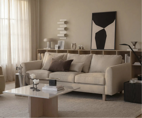 3-Sitzer-Sofa IRVINE, Essence #05 beige, 233x100x84 cm - ZEN ZONE Furniture