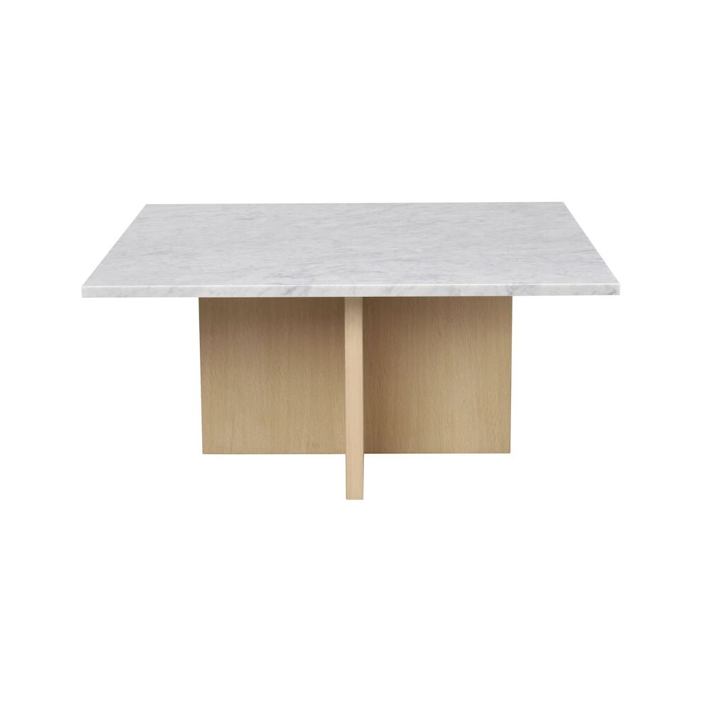 BROOKSVILLE Couchtisch Weiß/weiß pigmentiert 90x90x42cm - ZEN ZONE