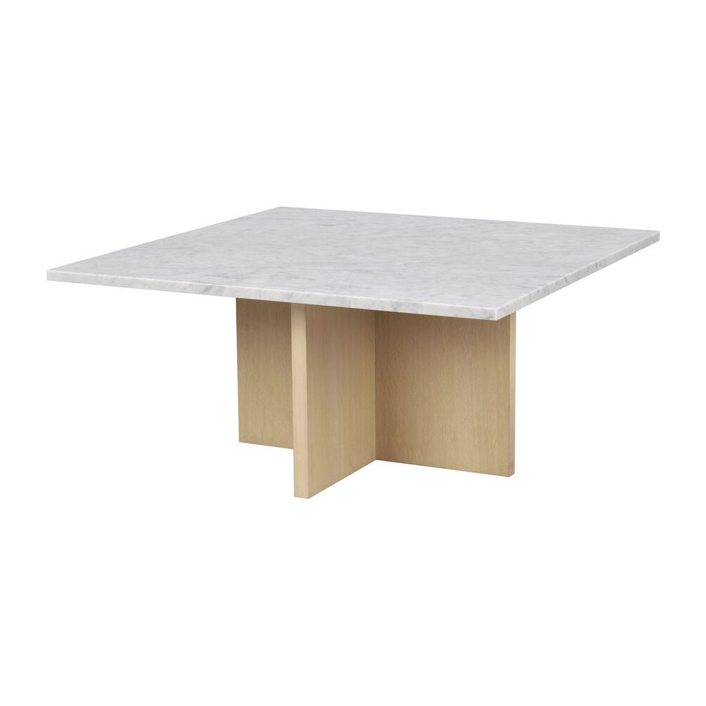 BROOKSVILLE Couchtisch Weiß/weiß pigmentiert 90x90x42cm - ZEN ZONE