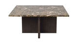 BROOKSVILLE Couchtisch Marmor Braun 90x90x42cm - ZEN ZONE Furniture