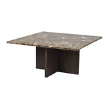 BROOKSVILLE Couchtisch Marmor Braun 90x90x42cm - ZEN ZONE Furniture