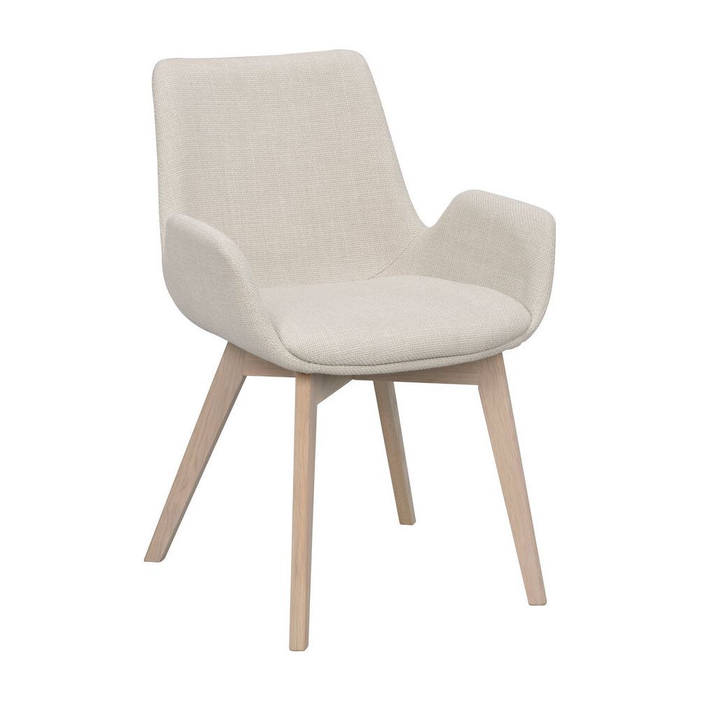 DRIMSDALE Esszimmerstuhl Beige/weiß pigmentiert 59x59x81cm - ZEN ZONE