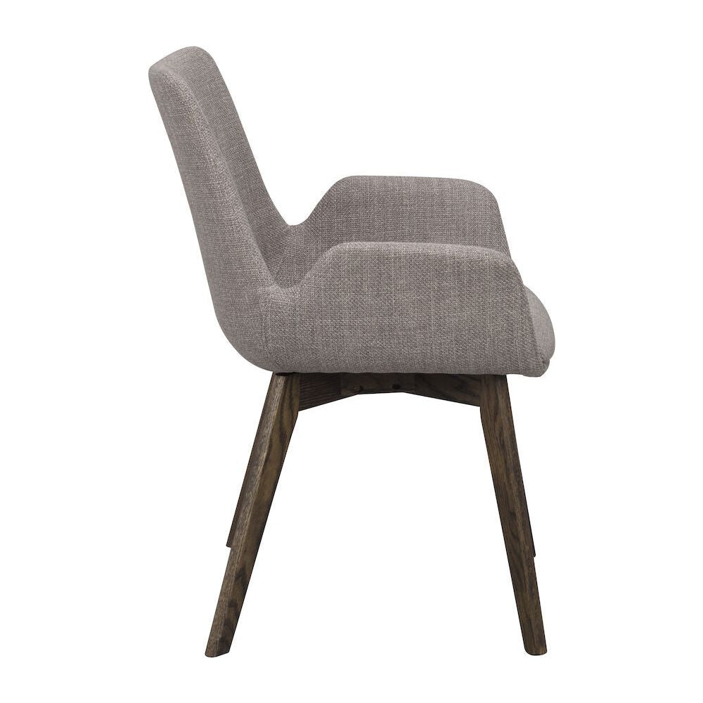 DRIMSDALE Esszimmerstuhl Grau/Braun 59x59x81cm - ZEN ZONE
