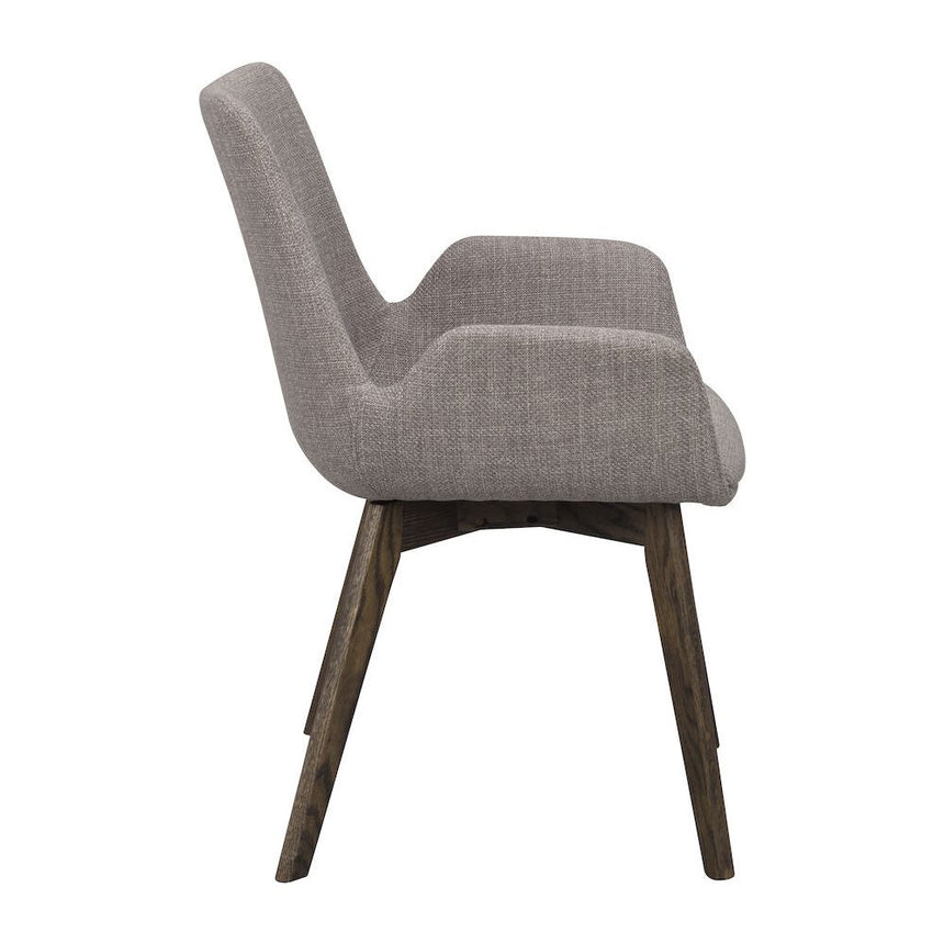 DRIMSDALE Esszimmerstuhl Grau/Braun 59x59x81cm - ZEN ZONE