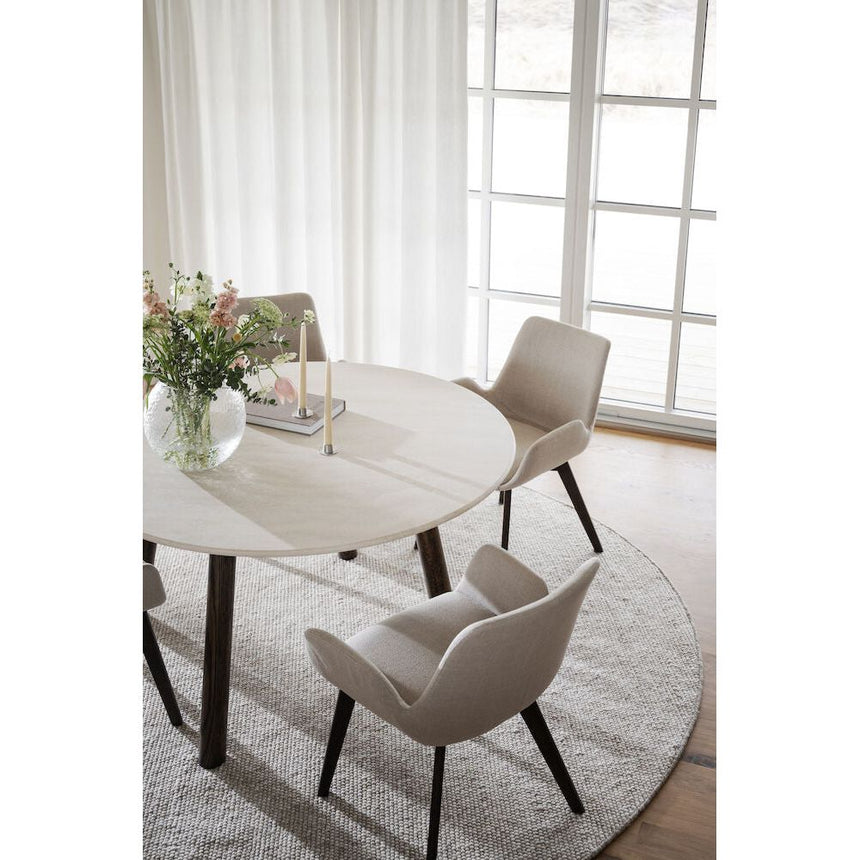 DRIMSDALE Esszimmerstuhl Beige/braun 59x59x81cm - ZEN ZONE