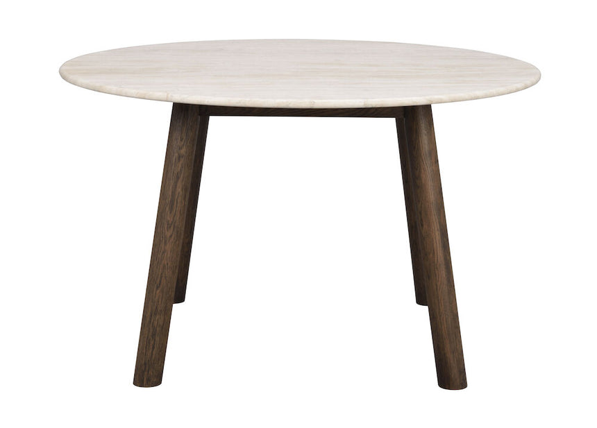 TARANSAY Esstisch Beige/braun 125x125x75cm - ZEN ZONE