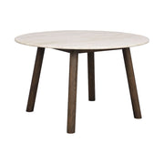 TARANSAY Esstisch Beige/braun 125x125x75cm - ZEN ZONE