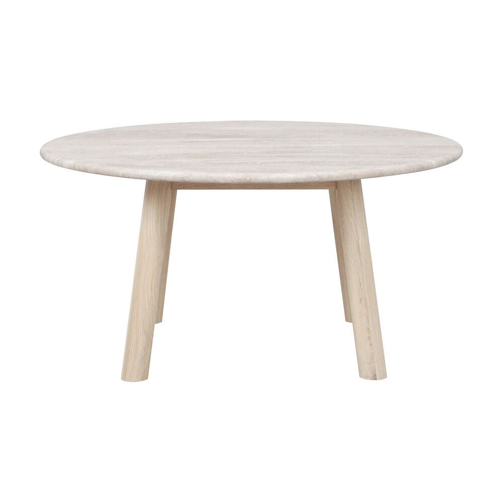 TARANSAY Couchtisch Beige/weiß pigmentiert 90x90x45cm - ZEN ZONE