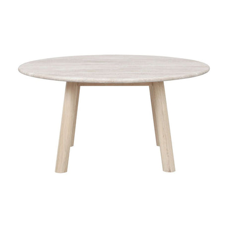 TARANSAY Couchtisch Beige/weiß pigmentiert 90x90x45cm - ZEN ZONE