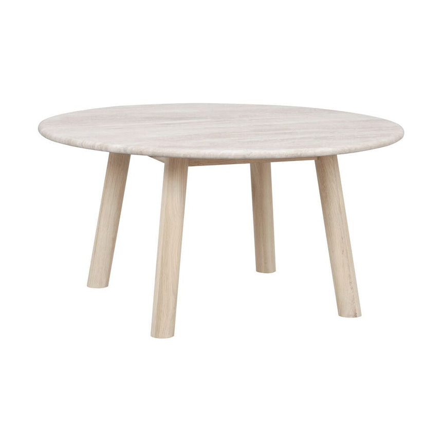 TARANSAY Couchtisch Beige/weiß pigmentiert 90x90x45cm - ZEN ZONE