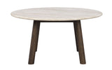 TARANSAY Couchtisch Rund Beige/braun 90x90x45cm - ZEN ZONE Furniture