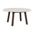 TARANSAY Couchtisch Rund Beige/braun 90x90x45cm - ZEN ZONE Furniture