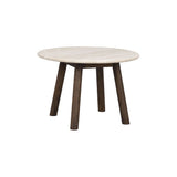 TARANSAY Couchtisch Rund Beige/braun 60x60x40cm - ZEN ZONE Furniture
