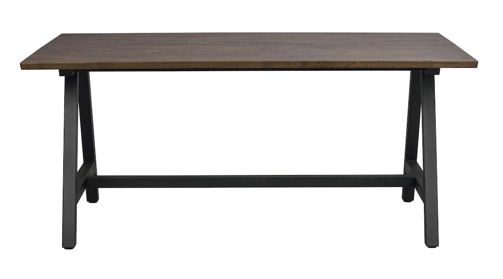 CARRADALE Esstisch Braun/Schwarz A-Beine 170x100x75cm - ZEN ZONE