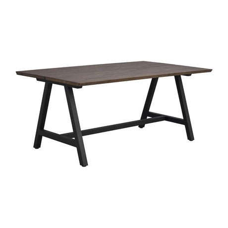 CARRADALE Esstisch Braun/Schwarz A-Beine 170x100x75cm - ZEN ZONE