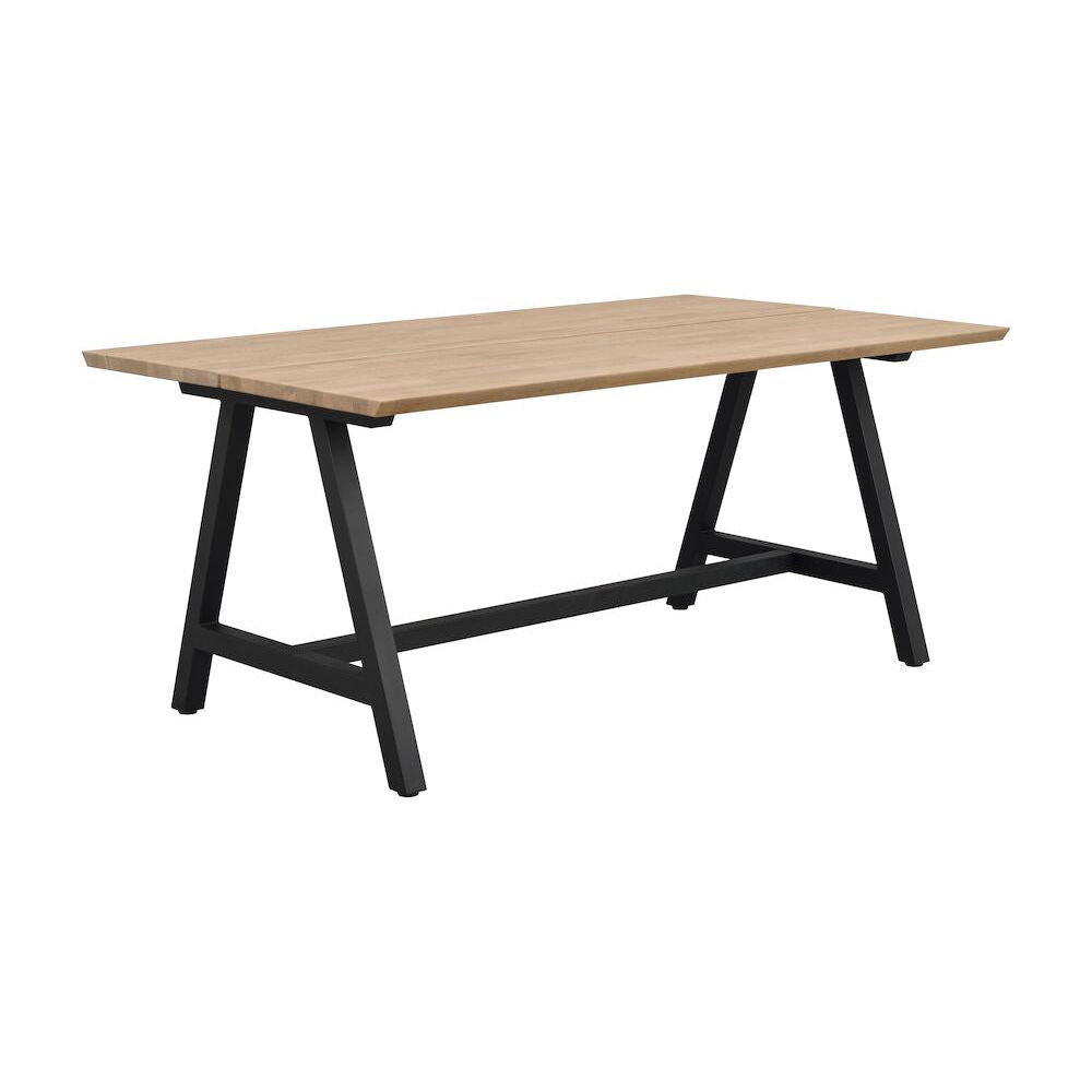 CARRADALE Esstisch Eiche/Schwarz A-Beine 170x100x75cm - ZEN ZONE