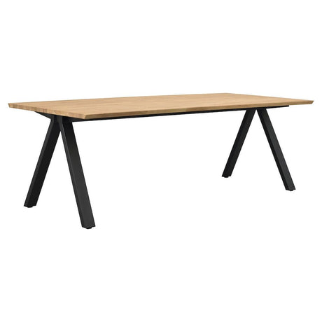 CARRADALE Esstisch Eiche/Schwarz 220x100x75cm - ZEN ZONE