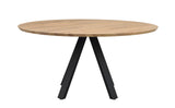 CARRADALE Esstisch Eiche/Schwarz 150x150x75cm - ZEN ZONE