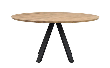CARRADALE Esstisch Eiche/Schwarz 150x150x75cm - ZEN ZONE