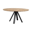 CARRADALE Esstisch Eiche/Schwarz 150x150x75cm - ZEN ZONE