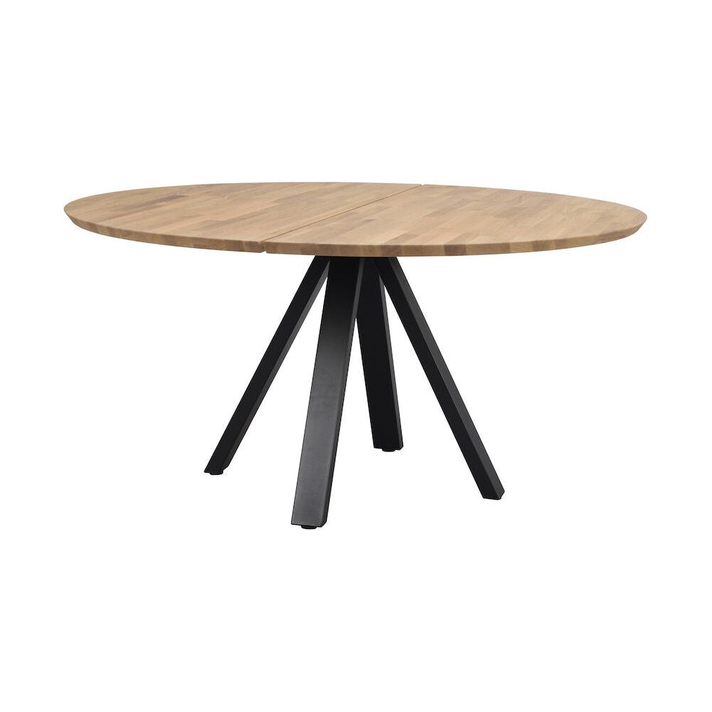 CARRADALE Esstisch Eiche/Schwarz 150x150x75cm - ZEN ZONE