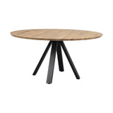 CARRADALE Esstisch Eiche/Schwarz 150x150x75cm - ZEN ZONE