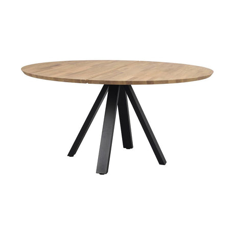 CARRADALE Esstisch Eiche/Schwarz 150x150x75cm - ZEN ZONE