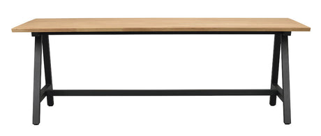 CARRADALE Esstisch Eiche/Schwarz A-Beine 220x100x75cm - ZEN ZONE