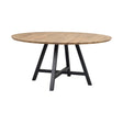CARRADALE Esstisch Eiche/Schwarz A-Beine 150x150x75cm - ZEN ZONE