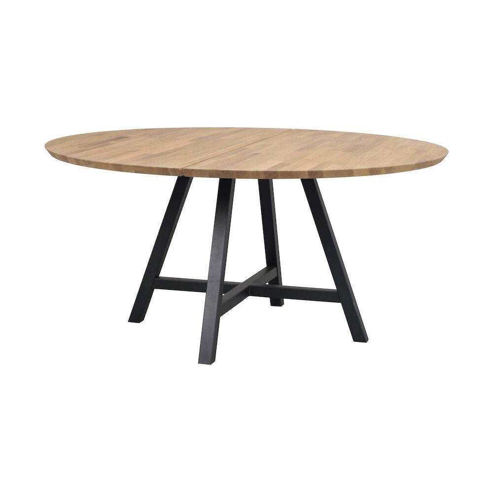 CARRADALE Esstisch Eiche/Schwarz A-Beine 150x150x75cm - ZEN ZONE