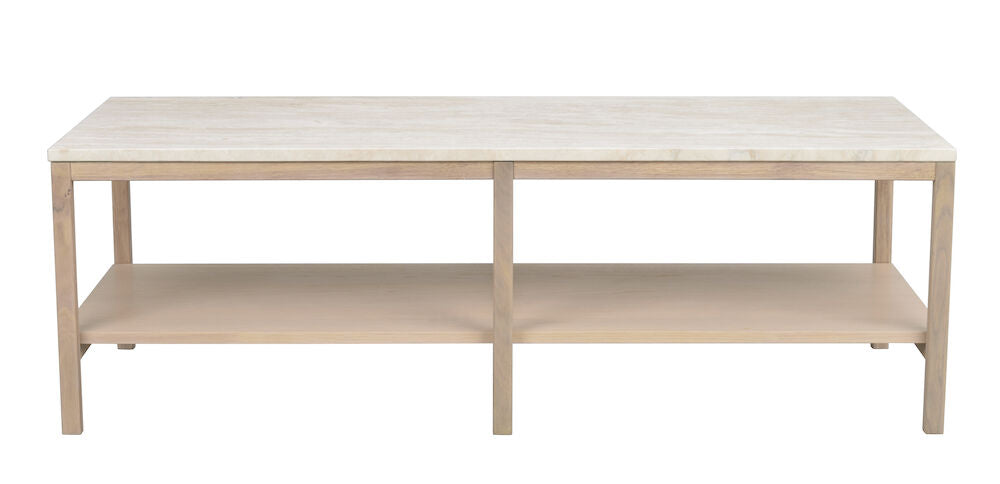 ORWEL Couchtisch Beige/Weiß pigmentiert 140x60x45cm - ZEN ZONE Furniture