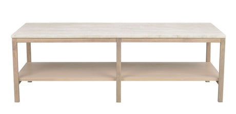 ORWEL Couchtisch Beige/Weiß pigmentiert 140x60x45cm - ZEN ZONE Furniture
